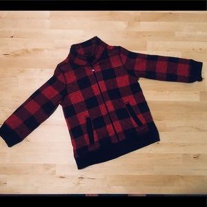 Red Plaid Osh Kosh fleece lined jacket